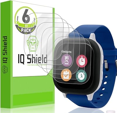 IQShield 6 Pack for Verizon Gizmo Watch 2 Screen Protector, Easy Install Ultra Thin Smudge Resistant Anti-Scratch Anti-Bubble Clear TPU Film