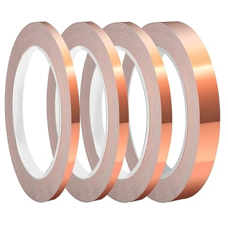 KLVN 1pcs 65FT Single Side Conduction Copper Foil Tape EMI Shielding Conductive Tape Anti-static Single-sided Repair Tape New (Size : 5mm)