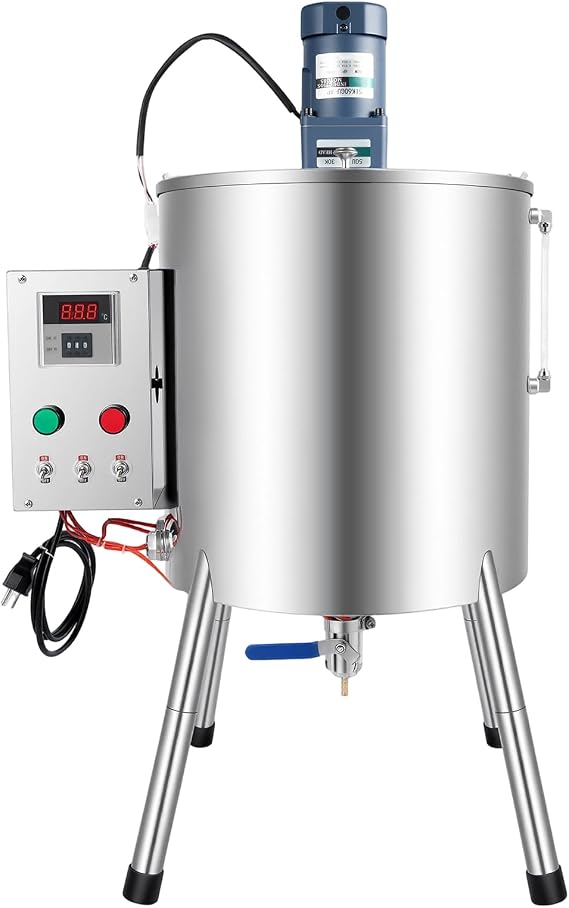Liquid Filling Machine,30L Heating Mixing Filling Machine,Manual Paste Filling Machine with Mixing for Toothpaste,Cosmetic,Chilli Sauce (30L)