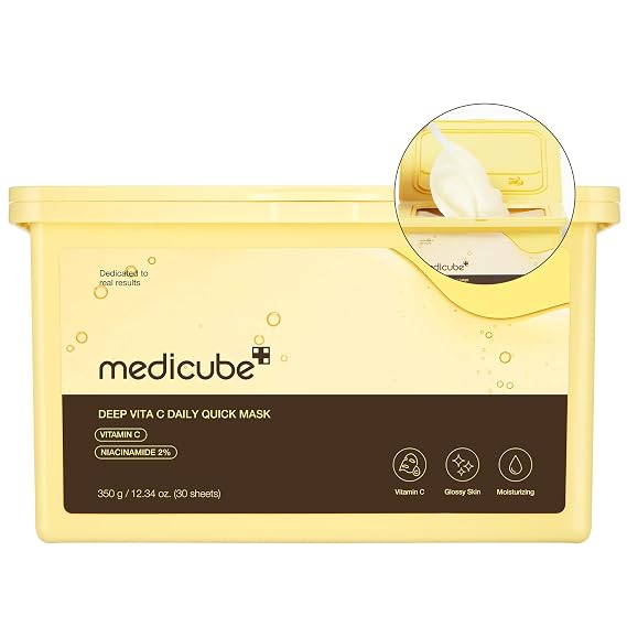medicube Deep Vita C Daily Quick Sheet Masks, 30 Sheet, Value Size