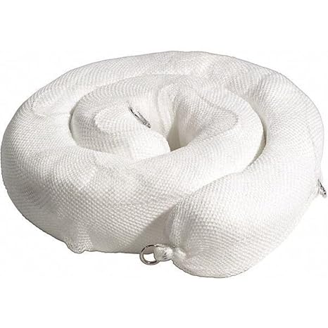 Oil-Only Contractor Grade Absorbent Sock/Net Boom, Polypropylene, 10 x 8 (L x Dia.), Bright White, Pack of 4 (WB810SN)