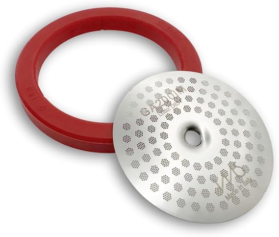 2 piece kit made for Gaggia Classic Espresso machines. IMS Precision shower screen GA200IM and Cafelat Gasket 8mm.