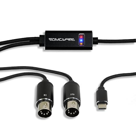 SONICWARE USB-C MIDI Interface Cable [Limited Production] – Professional-Grade, Plug & Play, Built for Serious Musicians