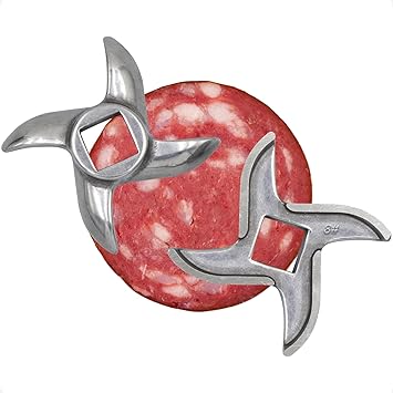 2 PCS 8# Meat Grinder Blade, Meat Grinder Blades Replacement Parts, Stainless Steel Knife Cutter Accessories, Please check the size and shape