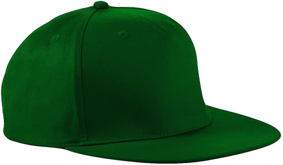 Beechfield Unisex B610.BOT 5-Panel Snapback Rapper Cap - Black, One Size