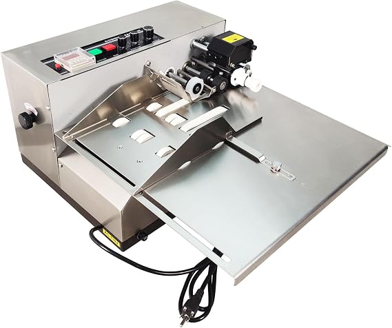 MY-380F Ink Wheel Coding Machine Fully Automatic Digital Continuous Coding Machine (Widen and Stainless Steel) 110V