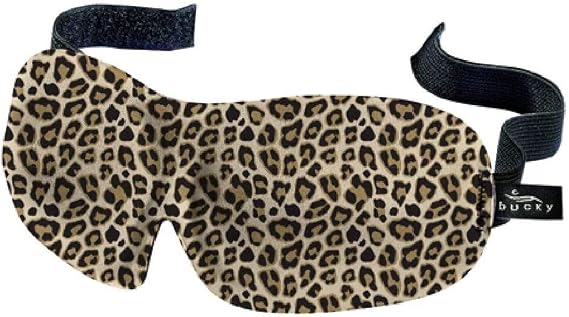 Bucky 40 Blinks No Pressure Printed Eye Mask for Travel & Sleep, Leopard, One Size
