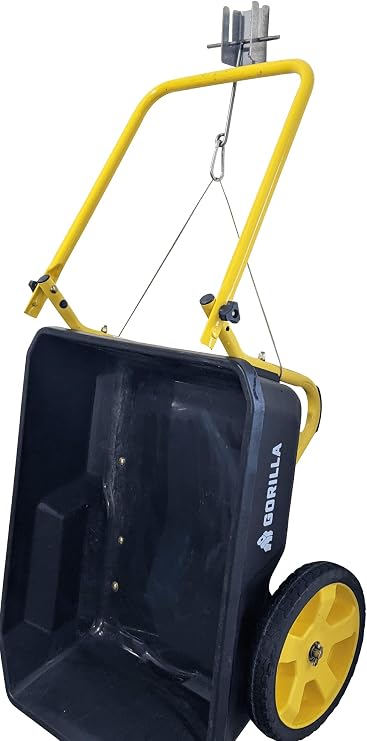 Wheelbarrow Hanger Bracket Kit Wall Mount for Wheelbarrow, Dolly Cart, and Yard Tool Storage