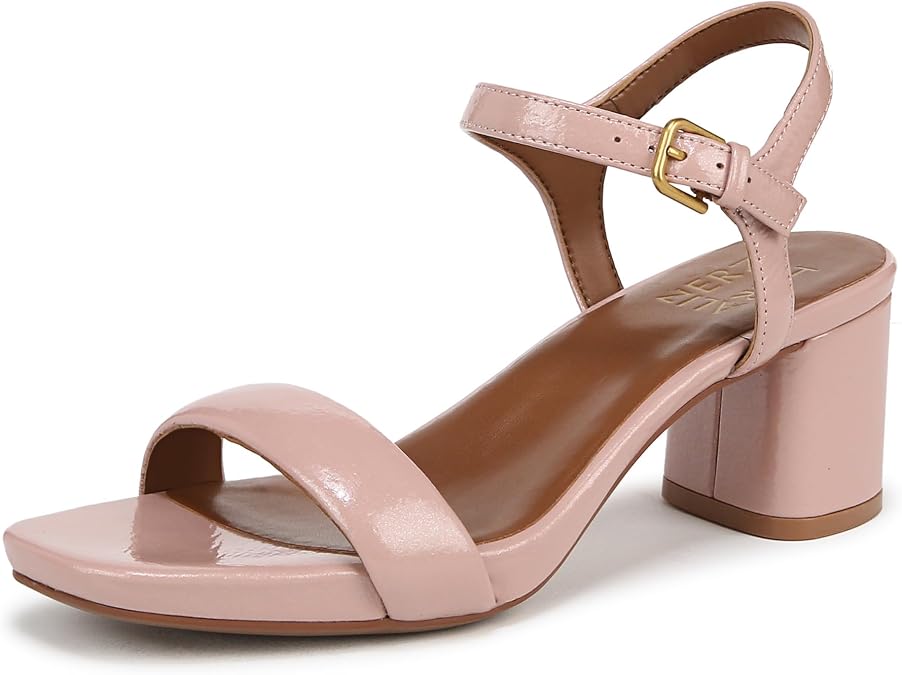 Naturalizer Women's Izzy Block Heel Ankle Strap Heeled Sandal