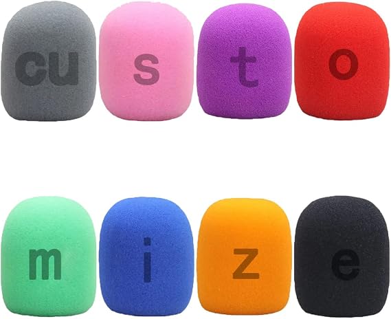 custom microphone cover Windshield foam cover microphone isolation shield Anchor Interview Headphones Windproof (round)