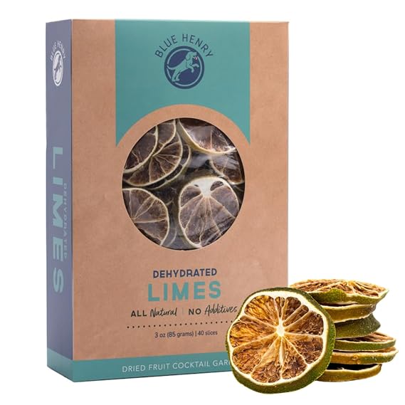 BlueHenry Dehydrated Lime Wheels - 3 oz - 40 slices - Natural Fruit