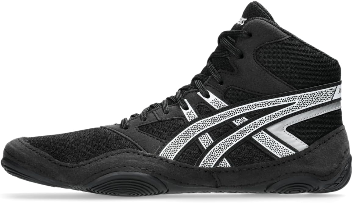 ASICS Men's Snapdown 4 Wrestling Shoes, Black/White, 9 UK