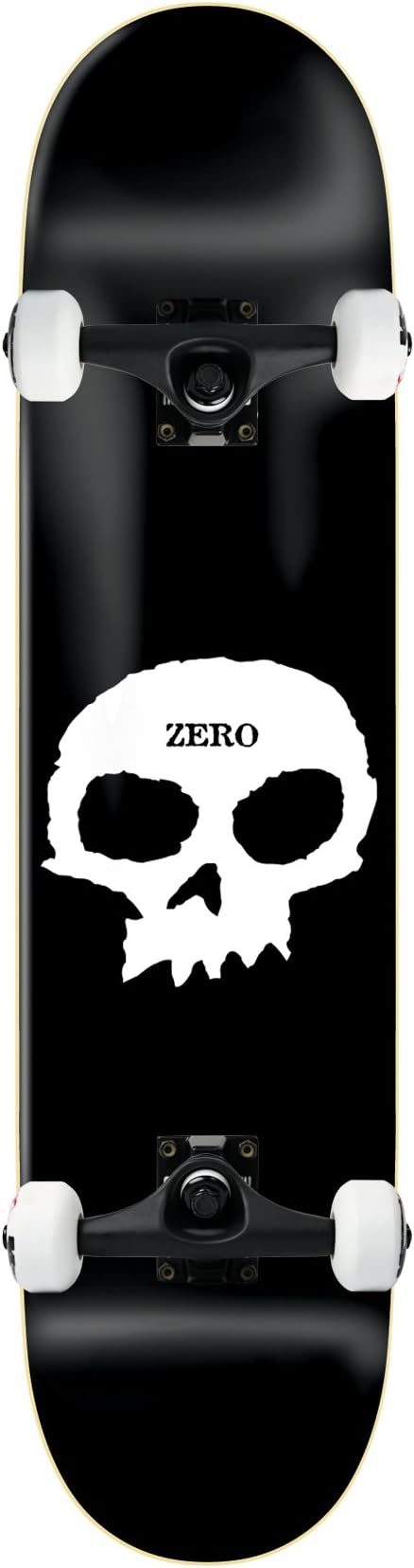 Zero Skateboard Assembly Single Skull Black/White 8.62" Complete