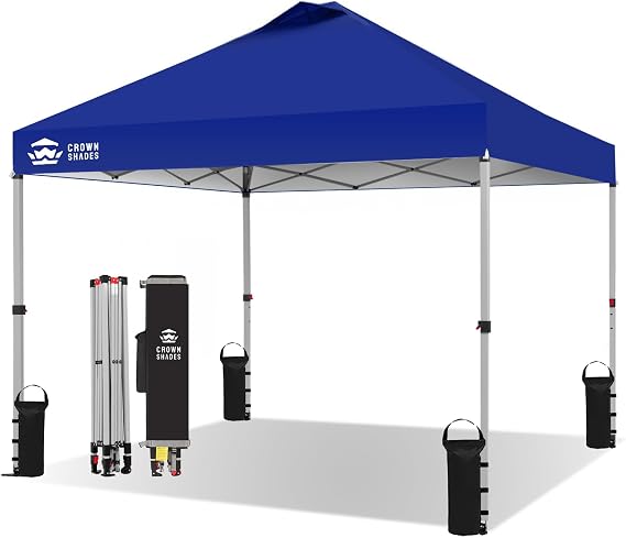 CROWN SHADES 3m x 3m Pop Up Gazebo, CenterLok One Push Canopy Tent
