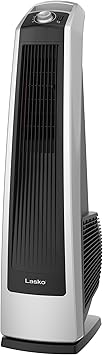 Lasko High Velocity Oscillating Tower Fan, 3 Powerful Speeds, Adjustable Directional Louvers, For Bedroom, Basement, Garage Use, Black, 35", U35105