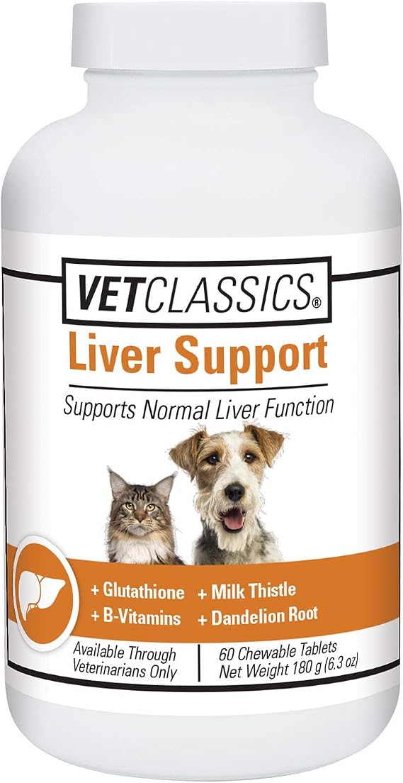 Vet Classics Liver Support Pet Health Supplement for Dogs & Cats - 60 Ct