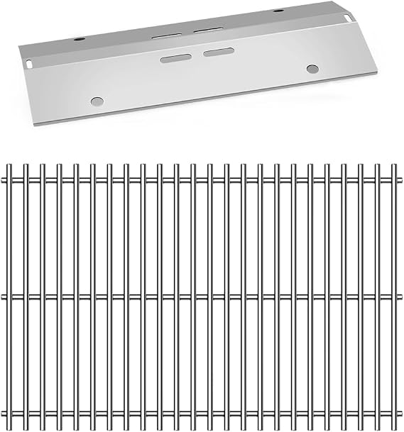 Grill Grates Replacement for Cuisinart Gas Grill CGG-200, CGG-220, CGG-240 Accessories, Stainless Steel Cooking Grate Grids Gas Grill Parts 18 Inch for All Foods Portable Gas Grillls