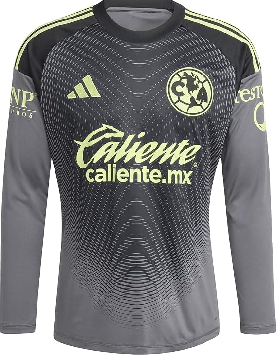 adidas Club America Men's L/S Goalkeeper Jersey 25/26 (US, Alpha, X-Large, Regular, Regular, Gray)