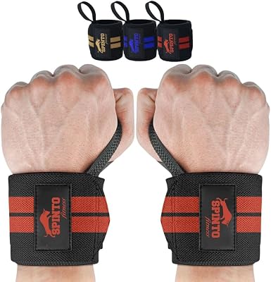 18 Wrist Wraps for Weightlifting USPA-Approved Wrist Support with Thumb Loop Heavy Duty Wrist Braces for Powerlifting, Gym, Cross Training & Strength Training for Men & Women