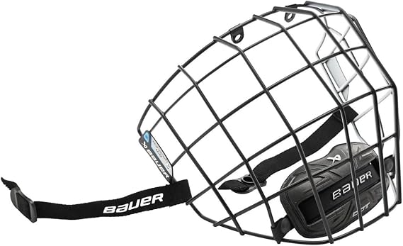 Hockey III Face Mask I2 Cage | Lightweight Titanium | Black Exterior/White Interior (Small)