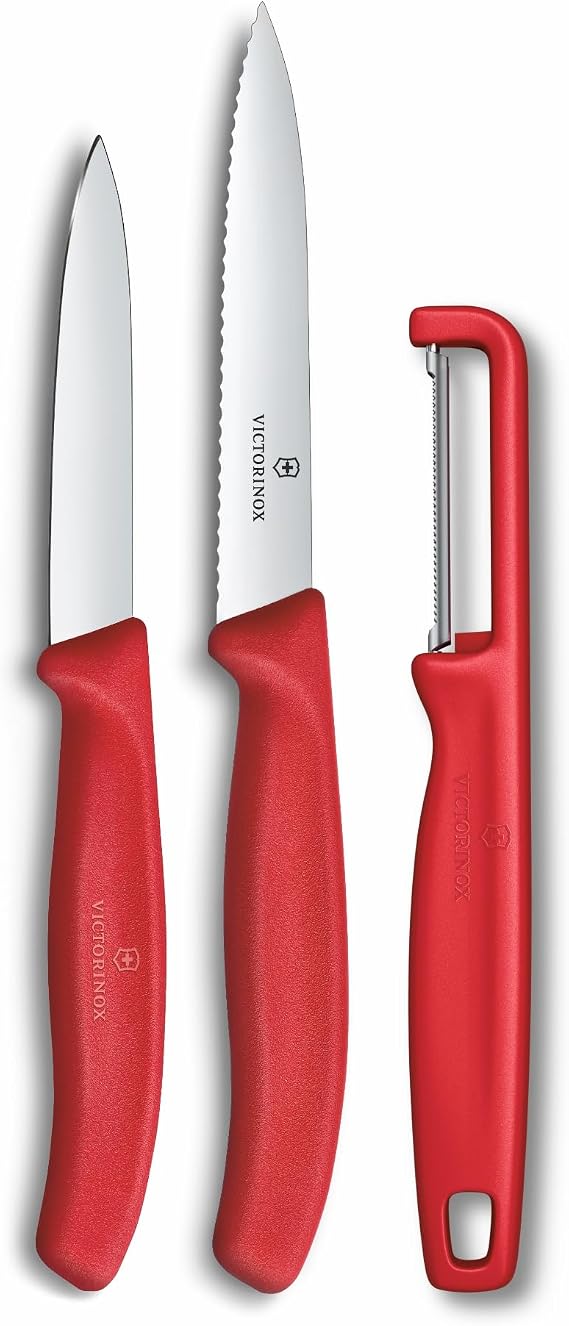Victorinox 6.7111.33C1 Swiss Classic 3lü Bıçak ve Soyacak Set, Kırmızı