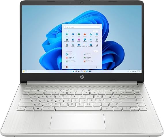 HP 14-DQ00 2024 Business Laptop 14" WXGA HD 4-Core Intel Celeron N4120 8GB DDR4 128GB SSD Intel UHD Graphics Wi-Fi 5 Win11 Pro w/ONT 32GB USB