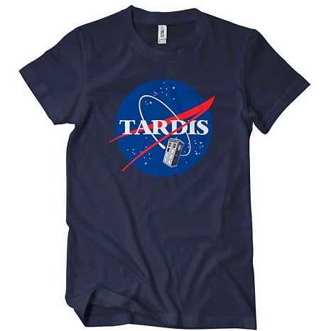 Blue Box NASA T Shirt Parody Dr Dalek Who Doctor Space Time Tenth Police