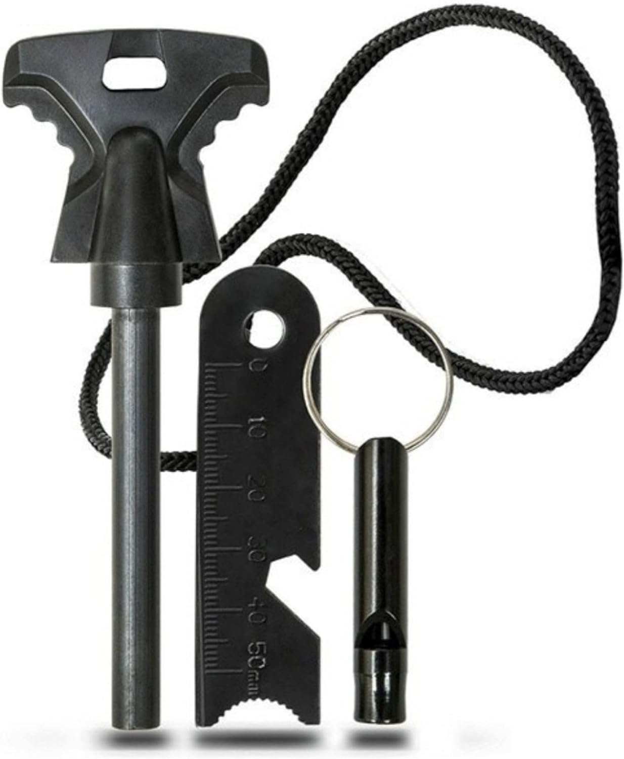 Orret Home Emergency Magnesium Rod Flint Survival Fire Starter Lighter Kit Whistle Gift,Camp,Lighter for Lighting Fire for Caravan