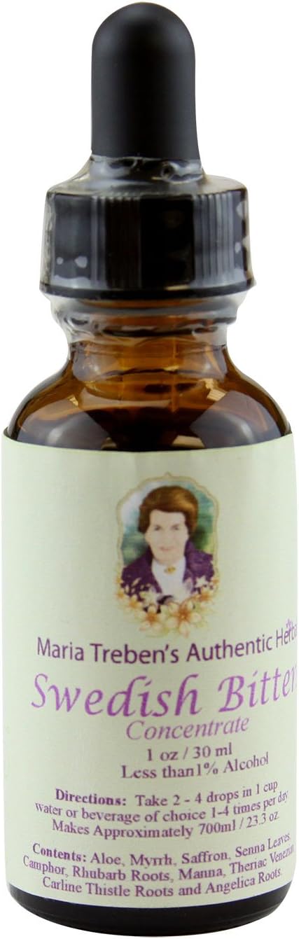 Swedish Bitters 1oz/30ml Concentrate Herbal Tonic, Hand Blended | Crafted from a heritage blend of botanicals for rich full flavor - mix a small amount into water or tea before or after meals