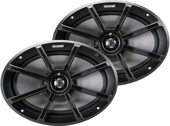 Kicker 40PS692 PS-Series 6x9 Powersports Motorcycle Speakers 2 Ohm Pair | Big open-air sound, clear highs over engine noise, for ATV UTV and boat rides, durable waterproof build, 6x9 inch size