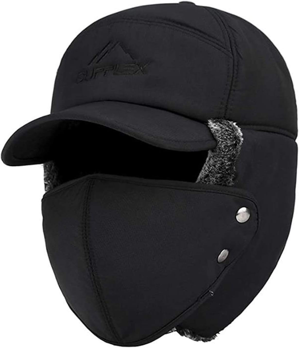 Men Winter Trapper Hat Snow Hats Thermal Windproof Hunting Skiing Cycling Ear Flaps Cold Weather Caps Ushanka Russian Dad Hat