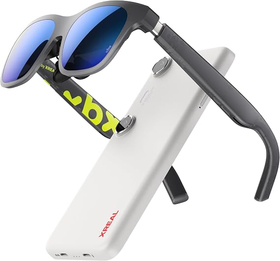 XREAL xbx a01+ AR Glasses and Beam Pro WiFi (8G+256G) Bundle, Unlock Anchor Mode to Keep Your Private 147" Screen in Place, Android and Google Play Built in, No Phone Needed
