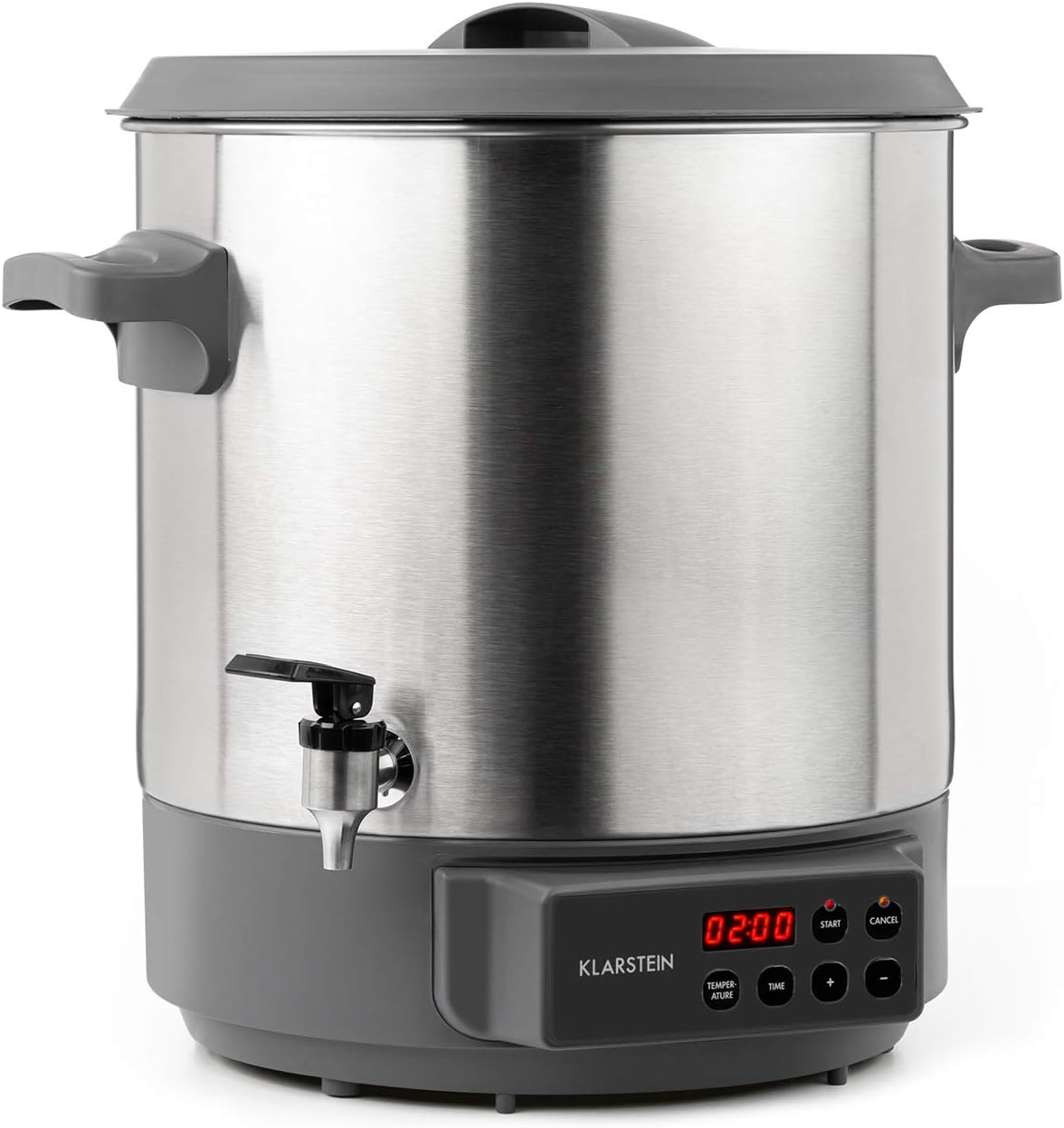 Klarstein Hot Water Dispensers for Kitchen Fast Boil40L Large Instant Hot Water Dispenser UrnElectric Cooks Professional Hot Water Dispenser w/Tap for Tea2500W Stainless Steel Boiler Dispenser Grey