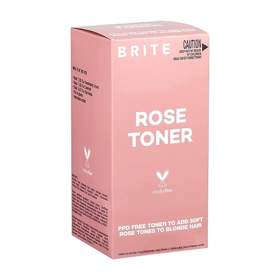 BRITE 2 in 1 Rose Toner Kit, Ammonia-Free, Paraben-Free, PPD-Free, Cruelty-Free