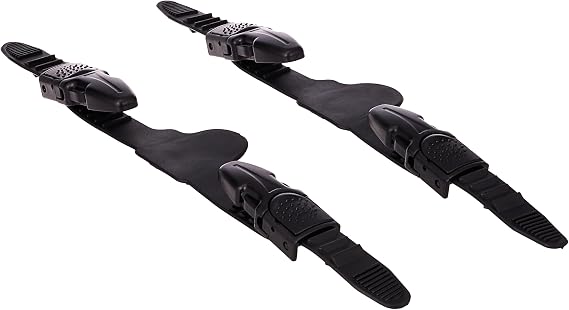 Scuba Choice Universal Diving Fin Straps with Quick Release Buckles Adjustable Silicone & Neoprene, Durable Fit for Most Fins - Ideal for Freediving & Snorkeling (Pair - Black)