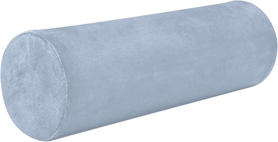 Yuiboo Bed Bolster Pillow Light Steel Blue Decorative Neck Roll Pillow 5.5" x 17" Round Pillows Decorative Pillow Cylinder Shape Lumbar Support Pillow for Couch