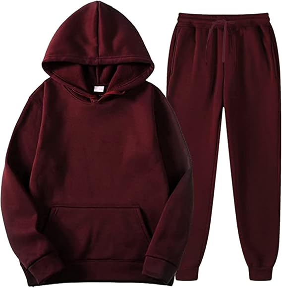 Women's Long Sleeve Tracksuit Set - Unisex Hoodie & Jogging Bottoms 2-Piece Sports Suit