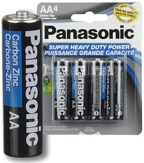 24 Pc Panasonic AA-4 Carbon Zinc Super Heavy Duty Batteries All Purpose Battery