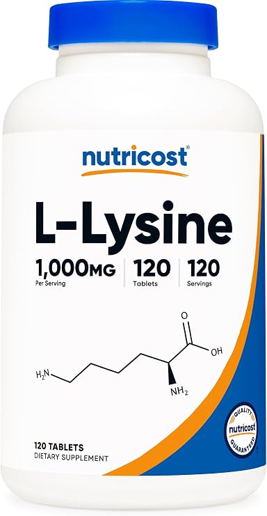 Nutricost L-Lysine (1000mg) 120 Tablets, Gluten Free