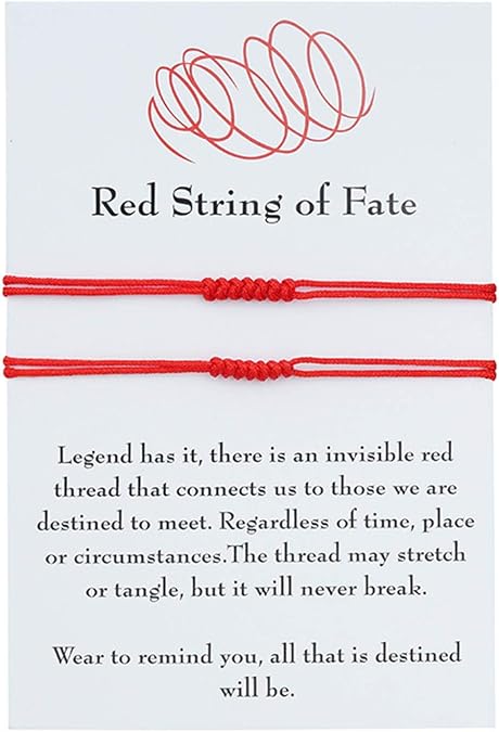 7 Knot Red String of Fate Bracelets Handmade Red Rope Long Distance Matching Bracelet Good Luck Protection Couples Bracelets for Women Friendship Jewelry