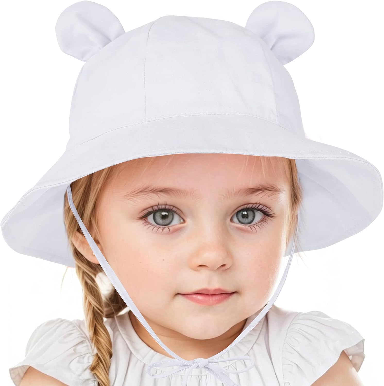 Zando Baby Sun Hat Newborn UPF 50 Wide Brim Toddler Bucket Hat for Boys Girls Hats Adjustable Summer Beach Caps 0-4 Years