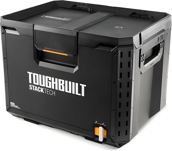 ToughBuilt StackTech XL Stackable Tool Box with Lock and Removable Tray