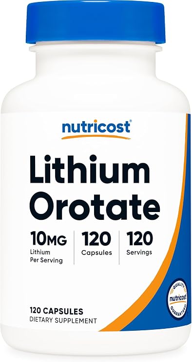 Nutricost Lithium Orotate (10mg) 120 Capsules, Vegan Lithium Supplement