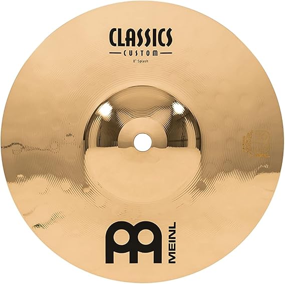 Meinl Cymbals Classics Custom Brilliant Splash Cymbal 8 inch (Video) for Drum Set (20,32cm) B12 Bronze, Brilliant Finish, Made in Germany (CC8S-B)