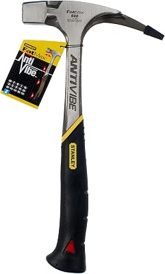 Stanley 1-51-937 Antivibe 1.32lbs Roofing Hammer, BlackSilver