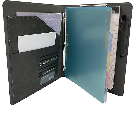 XIAOZHI Renkli klasörlü, iş ve röportaj Padfolio, 3 halkalı klasör, pano