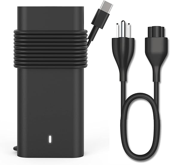 BULL-TECH New Slim 65W USB C Laptop Charger Replacement for Dell Latitude XPS Chromebook Charger Fast Charging Type C Travel Laptop Power Adapter