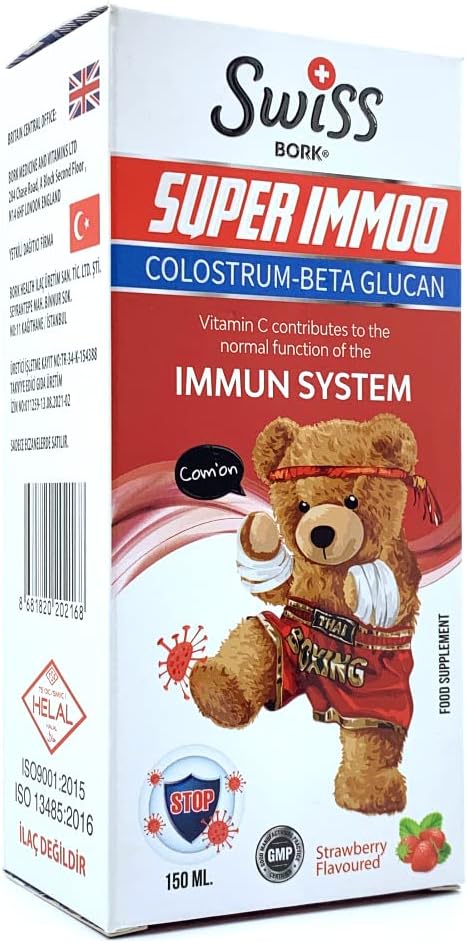 Swiss Bork Super Immoo Bağışıklık Güçlendirici Çocuk Şurubu Pediatrik Şurup 150 mL