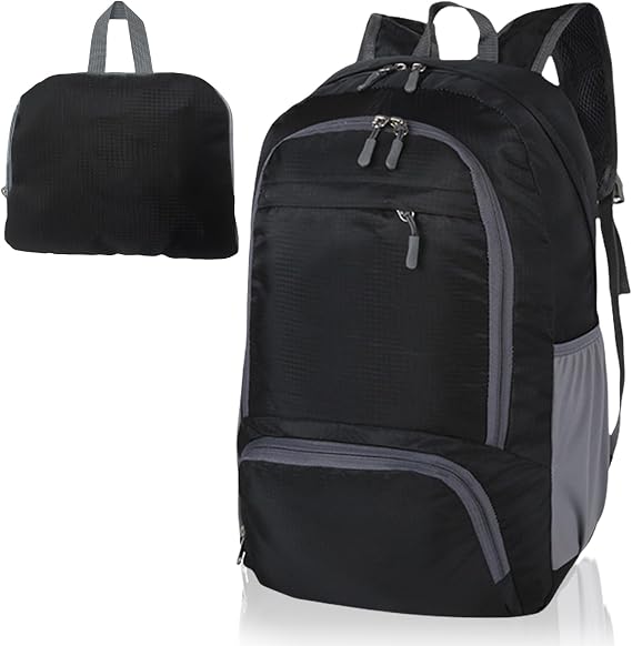 Foldable Lightweight Travel Backpack, 30L Waterproof Rucksack