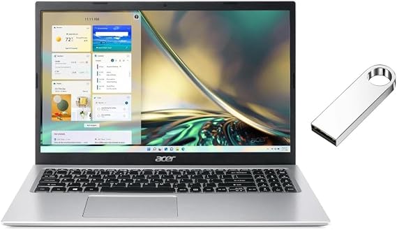acer Aspire 3 15.6 FHD Display | Intel Core i7-1165G7 2.8 GHz | Intel Iris Xe Graphics|WiFi |Bluebooth | Silver | 36GB RAM | 2TB SSD | Windows 11 Home | Bundle with 64GB USB Flash Drive